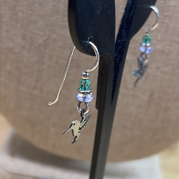 Beaded Hummingbird Dangles by Sienna Sky Earrings ❄️ - Picture 2 of 4